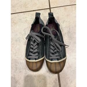 Sorel Women’s Sentry Gray Low Top Canvas Rubber Toe Duck Sneakers Sz 7.5
